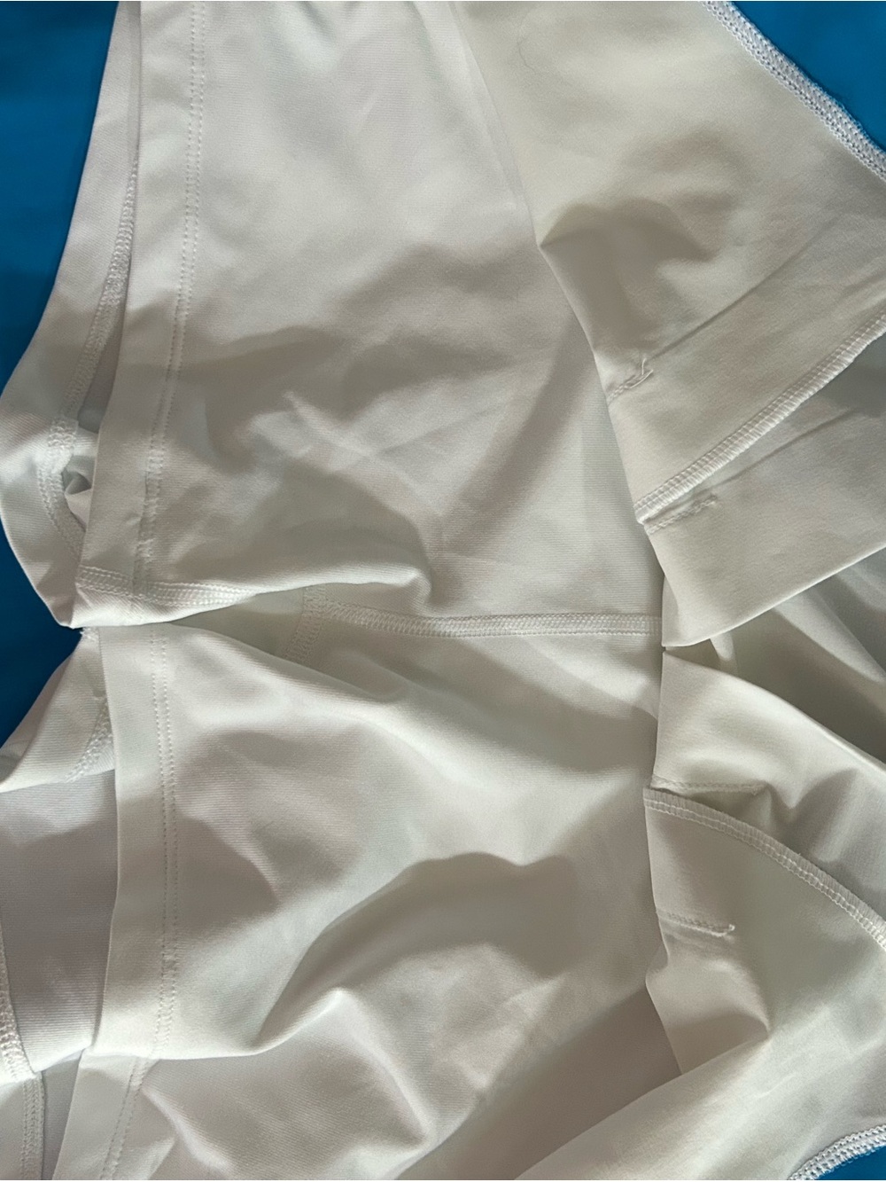 Nike White Skirt with Blue Hem and Black Waistband - Picture 3 of 4